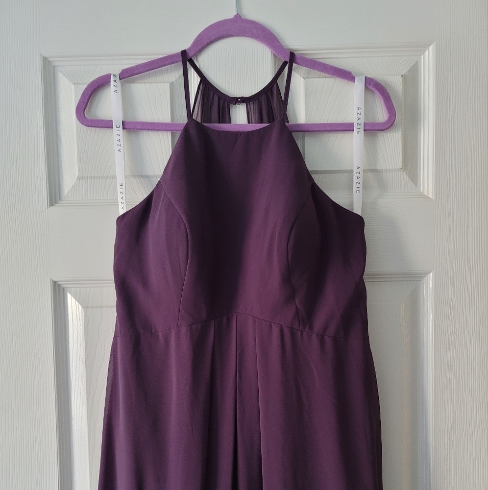 Azazie "Sarah" Plum Bridesmaid Dress Custom Size 8